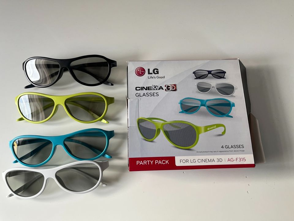 LG Cinema 3D Glasses Brillen guter Zustand OVP Party Pack AG-F315 in Bayern  - Schwanstetten | Weitere TV & Video Artikel gebraucht kaufen | eBay  Kleinanzeigen ist jetzt Kleinanzeigen