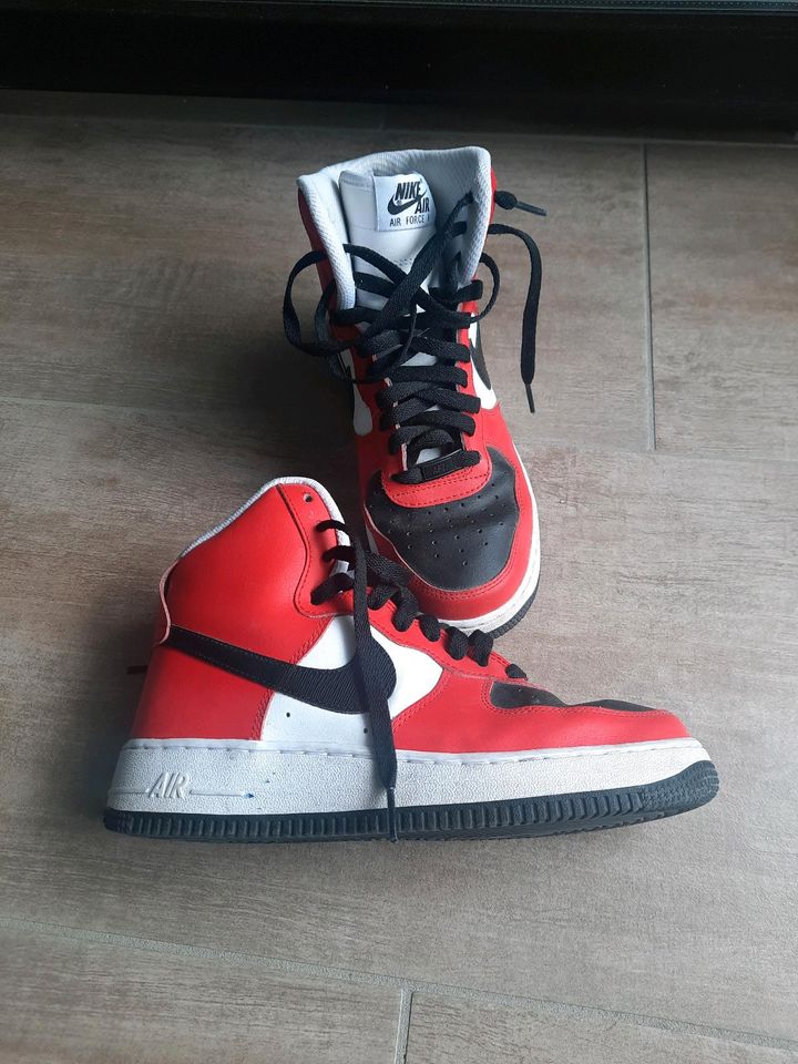 Nike Air force 1 high, rot weiß, Gr 7,5 in Dortmund