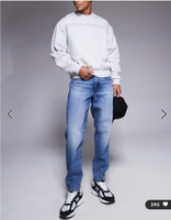 ASOS DESIGN carrot fit jeans in washed dark blue, W36 - L32 Innenstadt - Köln Altstadt Vorschau