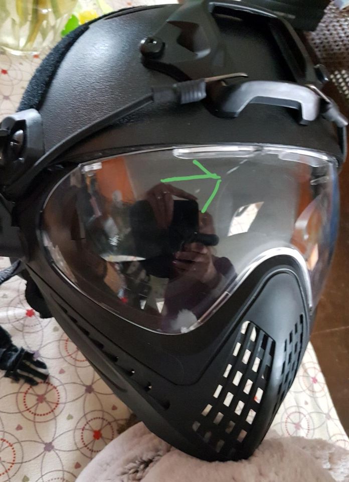 Soft Air Helm/ Paintball + Full-Face Airsoft Maske +NVG Halterung in Dillingen (Saar)