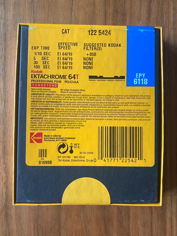 Kodak Ektachrome 64T - 4x5" Planfilm in Hamburg