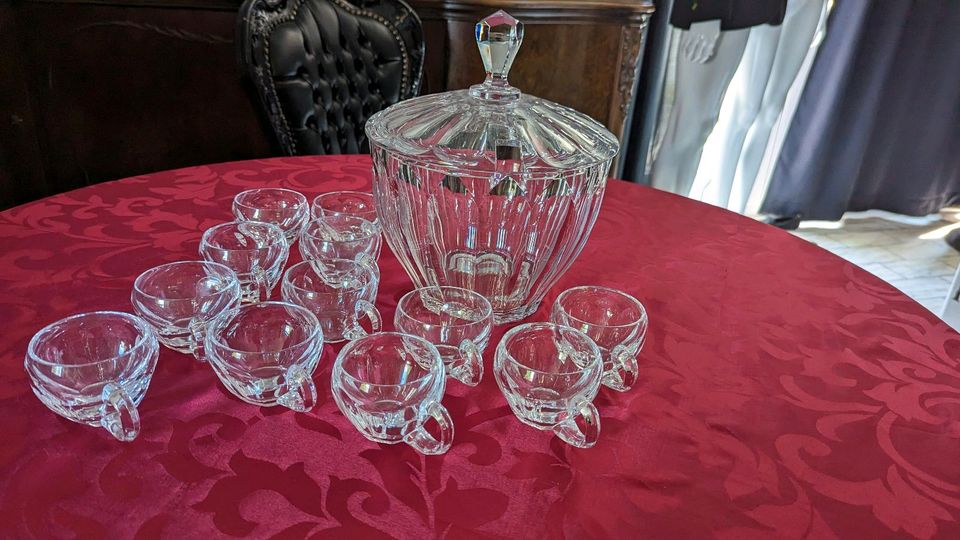 Antik Art Déco Bowle Set Nachtmann Kristallglas Vintage glas in Hannover
