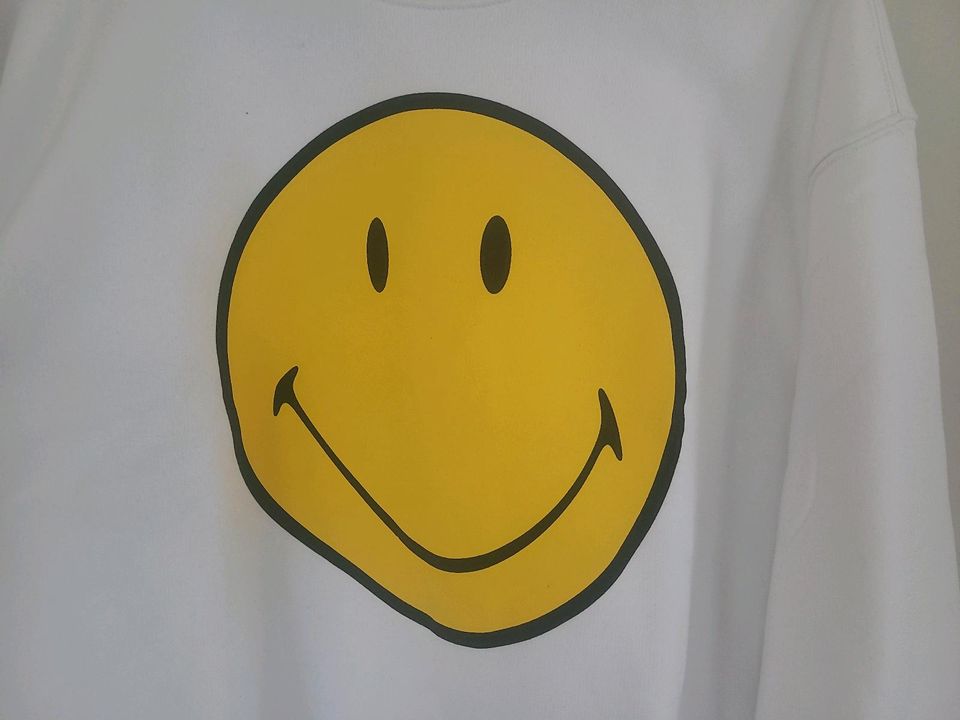 Smiley X H&M Sweatshirt, Gr. S, weiß wNEU in Rotenburg (Wümme)