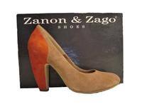 Pumps in beige / orange Gr.41 Berlin - Tempelhof Vorschau