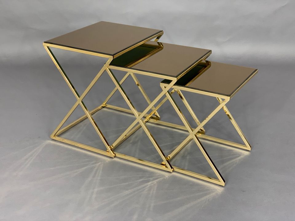 MODERNER COUCHTISCH GLASTISCH COFFEE TABLE 3er Set in Berlin