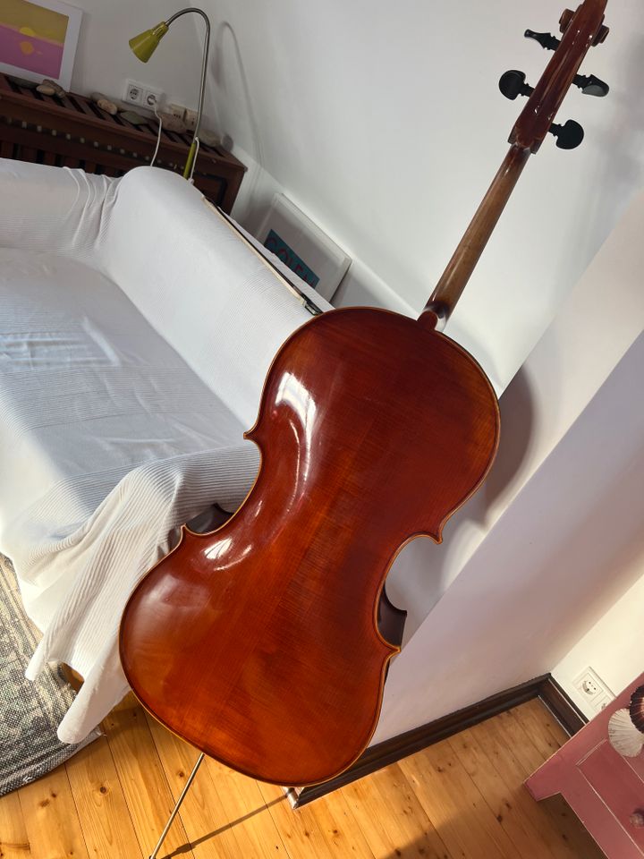 Violoncello 4/4, Bogen "Roderich Paesold", Hartschalenkoffer rot in Tecklenburg