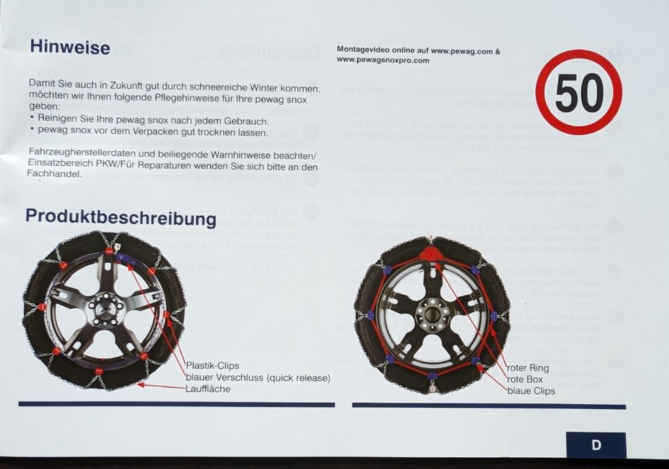Pewag Schneeketten Snox Pro 560 in Lich