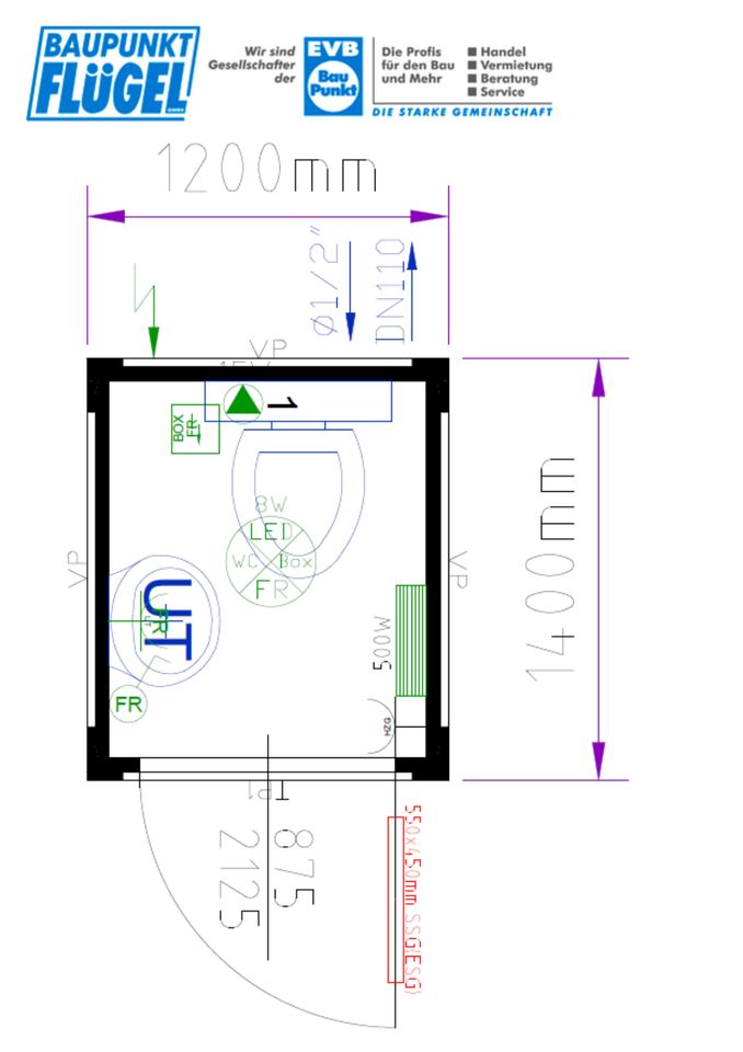 NEU Containex WC Sanitärcontainer 5" zum Kauf WC-Box Toilette in Bad Doberan