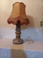 Mediterrane Tischleuchte - Echt Leder Lampenschirm + Porzellanfuß Niedersachsen - Elsfleth Vorschau