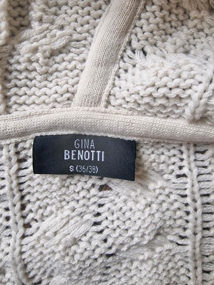 NEU Gina Benotti Strickjacke Gr.36/38 Zara H&M Mantel creme in Marl