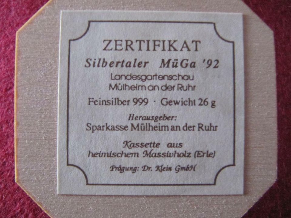 Silbertaler MüGa 92 in Köln