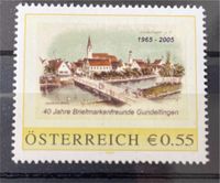 Briefmarke Gundelfingen 40 Jahre Briefmarkenfreunde 2005 Bayern - Dillingen (Donau) Vorschau