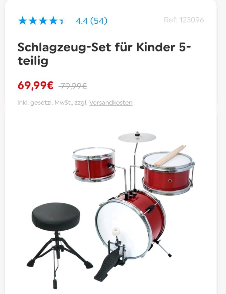 Schlagzeug-Set für Kinder 5-teilig in Aachen
