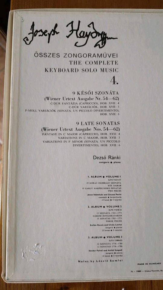 Joseph Haydn Klavierwerke Solo auf Vinyl 3 LPs inkl. Booklet in Braunschweig