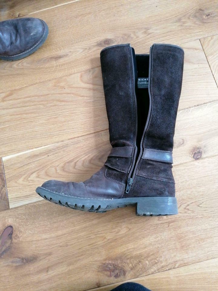 RICHTER Stiefel Gr. 39 Braun Echtleder gefüttert Schuhe in Wuppertal