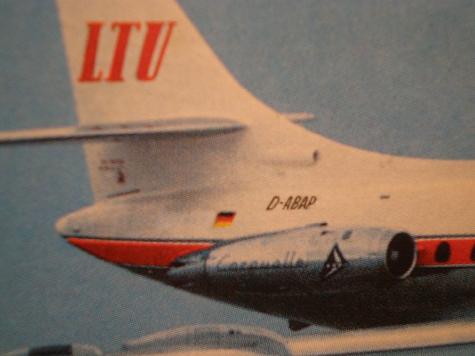 Alte "Caravelle-Postkarte"Echt geschrieben 1969 in dem Flugzeug! in Harsewinkel