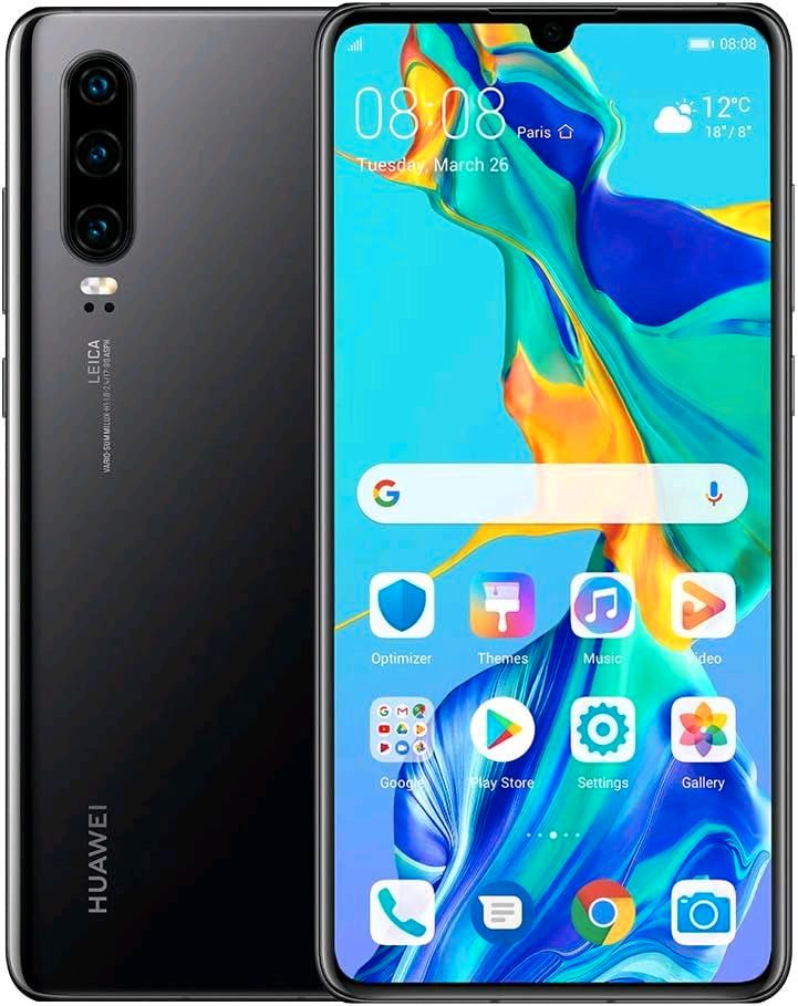 wie neu HUAWEI P30 Mobiltelefon Smartphone Telefon schwarz +Cover in Schafflund