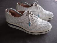 PERTINI Trendschuh, Schnürschuh, Flechtleder, weiß, Gr. 38 Bayern - Senden Vorschau