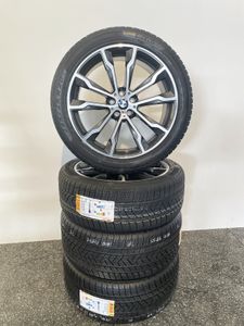 BMW Winterkompletträder M Doppelspeiche 699M orbit grey/hochglanzpoliert 20  Zoll RDCi X3 G01 X4 G02 Pirelli (Mischbereifung)