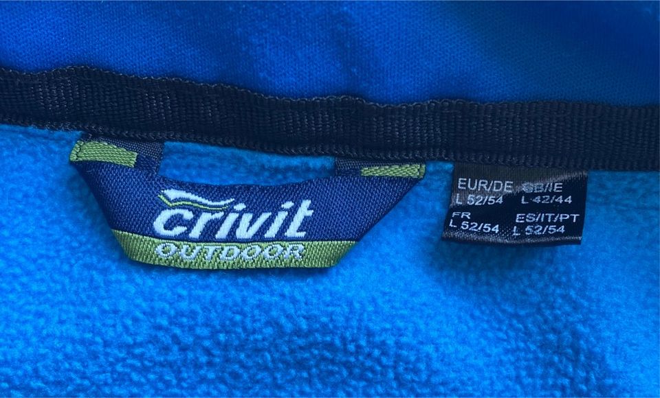 Crivit Jacke Softshelljacke Herren L blau in Beckingen