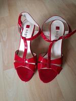 Högl Sandalen rot Lack neuwertig Gr 39 echt Leder Sandalette Hessen - Bad Homburg Vorschau