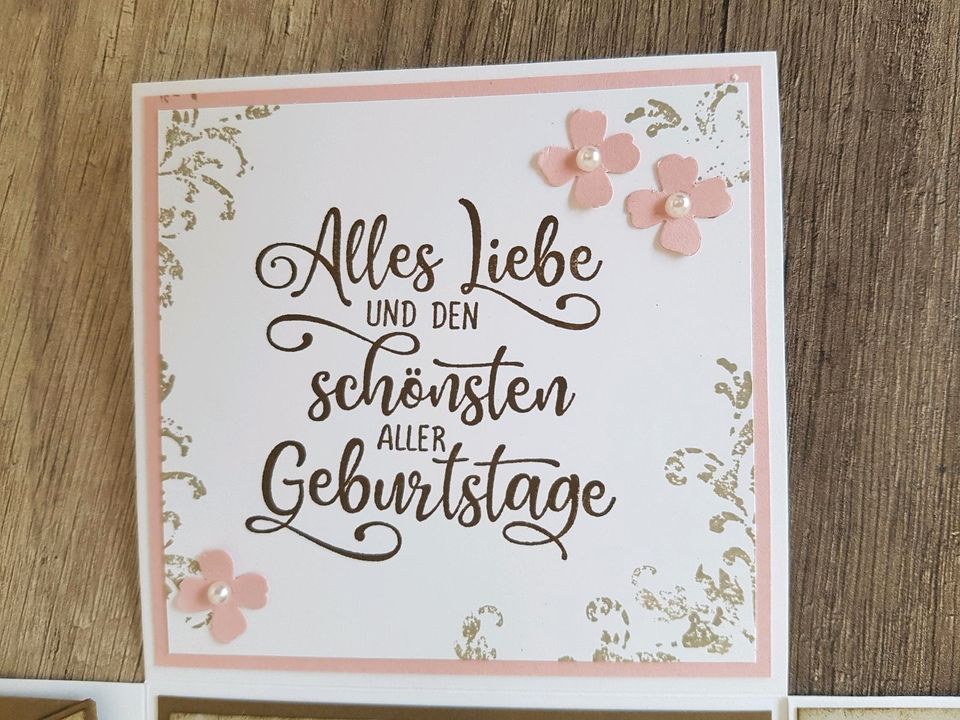 Explosionsbox "Reisegutschein" zum Geburtstag, rosa, handmade in Herford