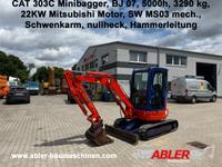 Caterpillar 303 C Minibagger Nullheck MS03 SW Hammerleitung Bayern - Aichach Vorschau