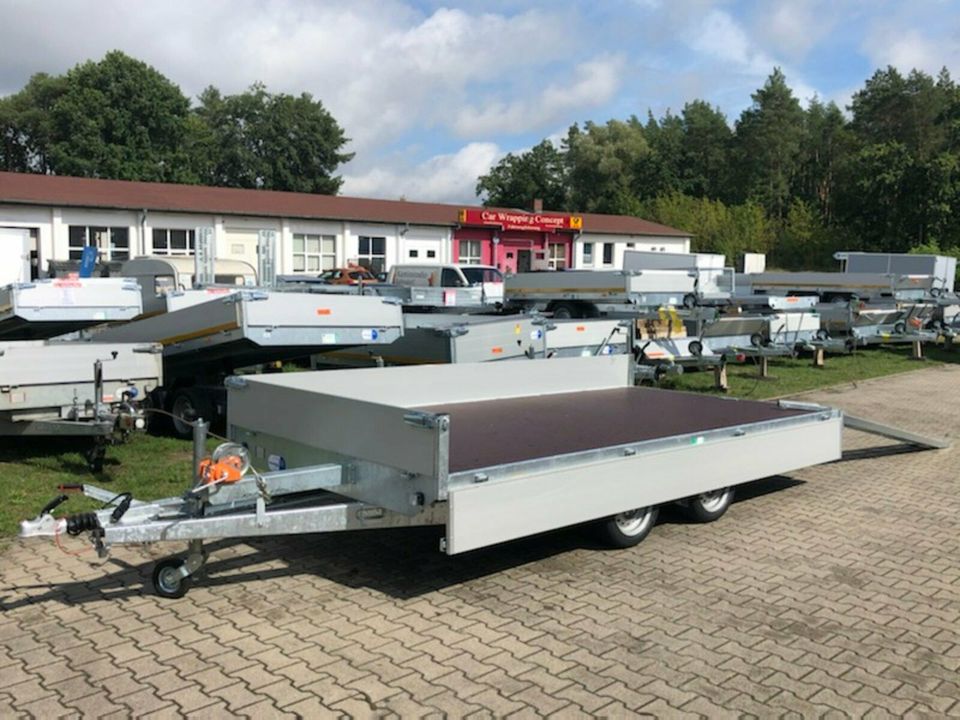 ✅Eduard Auto Transporter 2700 kg 406x200x30cm Rampen Winde 63 S in Schöneiche bei Berlin