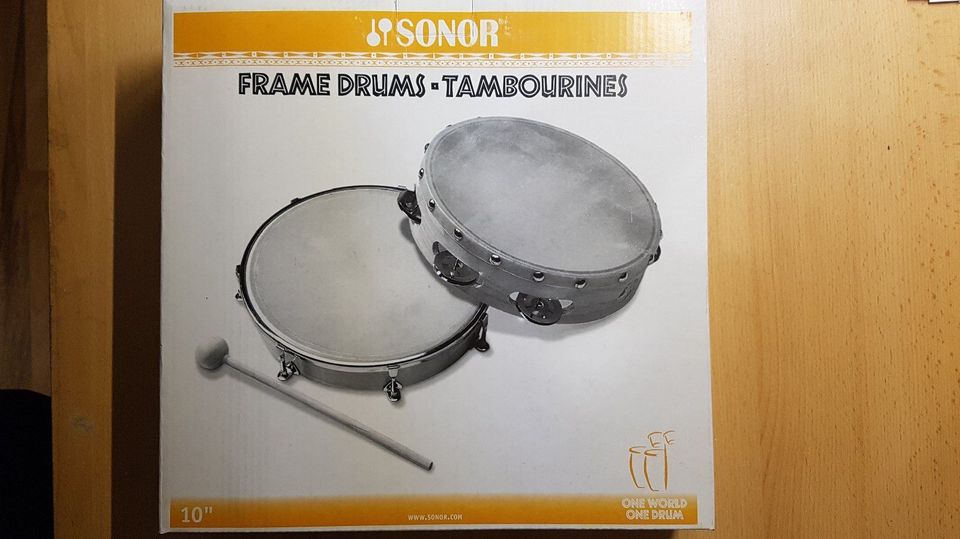 Fünf Stück Sonor Handtrommel 10'' Plastikfell in Sibbesse 