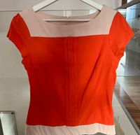 Orsay Bluse, Gr. 40, Orange mit Creme, Kurzarm Nordrhein-Westfalen - Radevormwald Vorschau