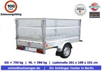 PKW Anhänger 750 kg mit Gitteraufbau | 201x108x101 cm ❌ Aktion Berlin - Hellersdorf Vorschau
