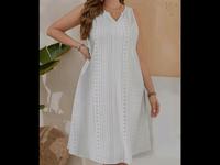 Sommer Kleid A-Linie ärmellos perforiertes Muster Hessen - Selters Vorschau