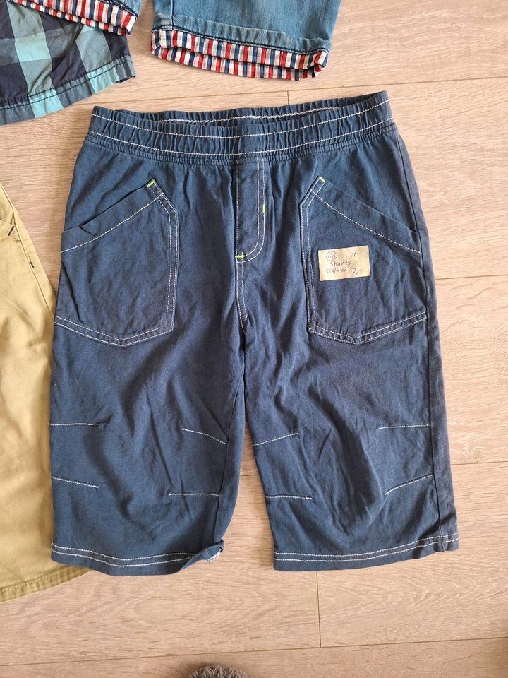 Shorts, Bermuda, kurze Hose Gr. 134, Jeans, kariert, blau in Gera