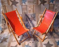 2 Liegestuhl Stühle Deckchair Puppe Teddy Bär  Retro 60er vintage Wandsbek - Hamburg Hummelsbüttel  Vorschau