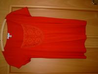 Longshirt Shirt rot mit besticktem Einsatz Gr. 40 Heine Dresden - Trachau Vorschau