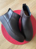 FitFlop Ankle Boots F-MODE Stiefeletten braun Leder 39 Plateau Bayern - Marktheidenfeld Vorschau