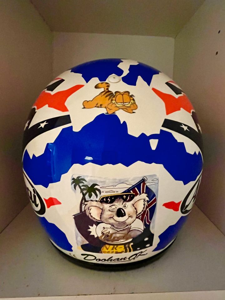 Nankai Lederkombi Rothmans un 6 Arai Helm "Michael Doohan" in Siegburg