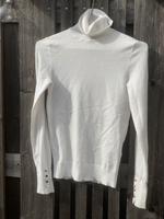 Amisu Pullover weiß weich chic Knöpfe gold Rollkragen Pulli fein Bayern - Heroldsberg Vorschau