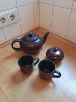 Teekanne mit 2 Tassen und Zuckertopf dunkelrot Nordrhein-Westfalen - Meinerzhagen Vorschau