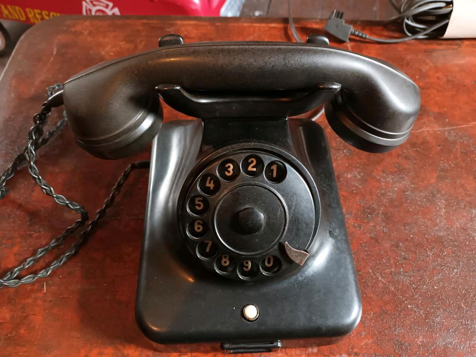 Vintage Siemens Bakelit Telefon Antik 50er Jahre Midcentury in Solingen