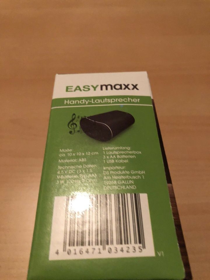 Easymaxx Lautsprecher Handy Soundbox ohne Kopplung, neu & OVP in Obermoschel