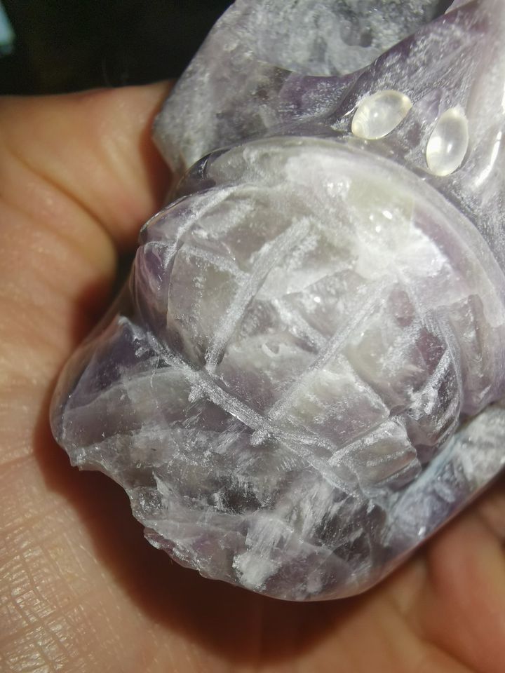 Totenschädel Skull Schädel Mineralien Amethyst 413g Heilsteine in Creußen