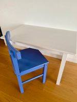 Kinder Schreibtisch Holz Tisch weiß Stuhl blau Bayern - Hagenbüchach Vorschau