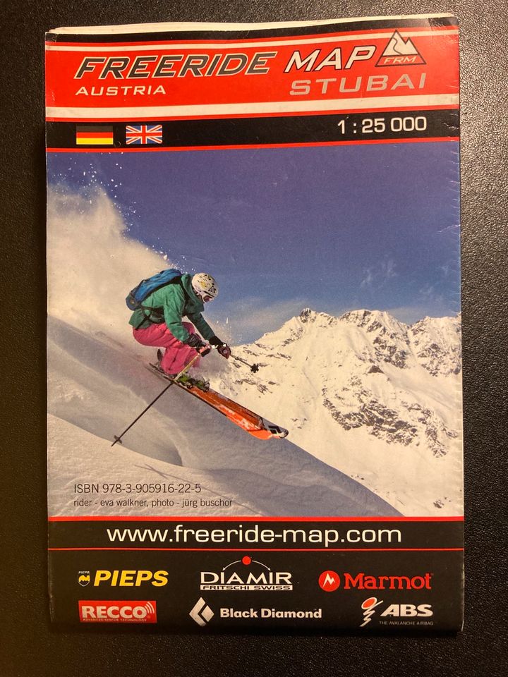 Freeride Map Stubai Karte Ski Skitour in Neusäß