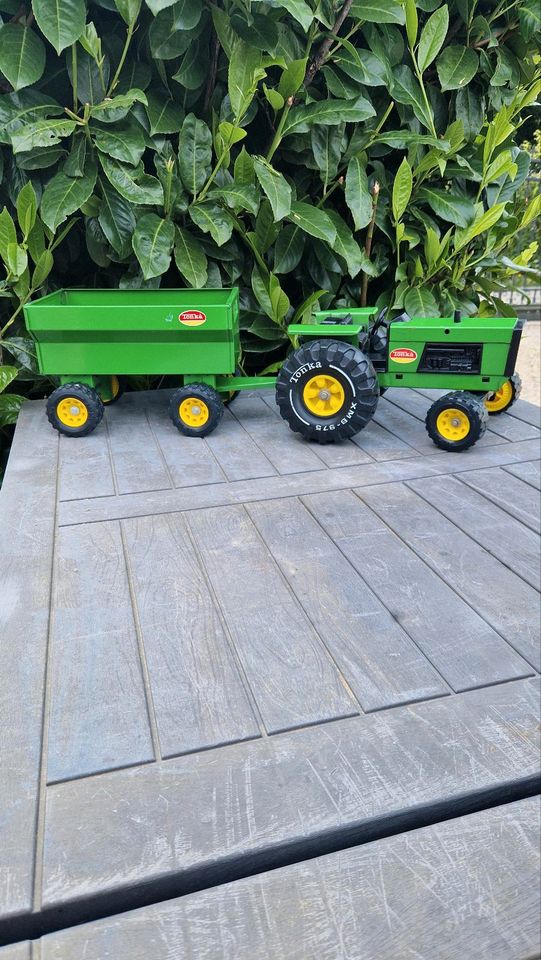 Tonka Traktor XMB grün mit Anhänger, Tonka Trecker, Rarität in Moers