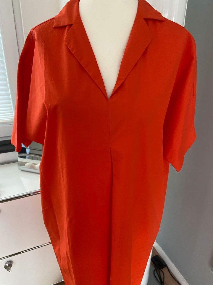 LU LI LINA Kleid Blusenkleid Baumwolle Orangerot Gr L NEU Etikett in Köln