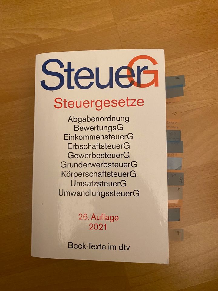 SteuerG Steuergesetze 26. Auflage 2021 in Berlin