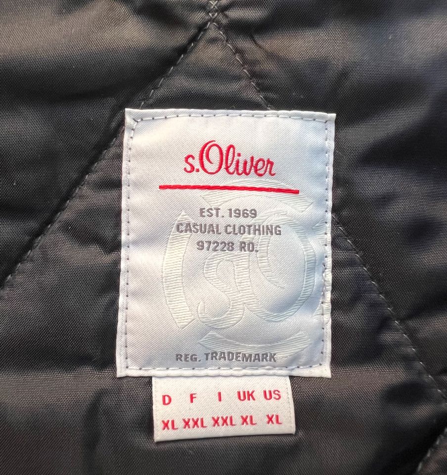 S.Oliver Steppjacke Herren, schwarz, Gr. XL in München