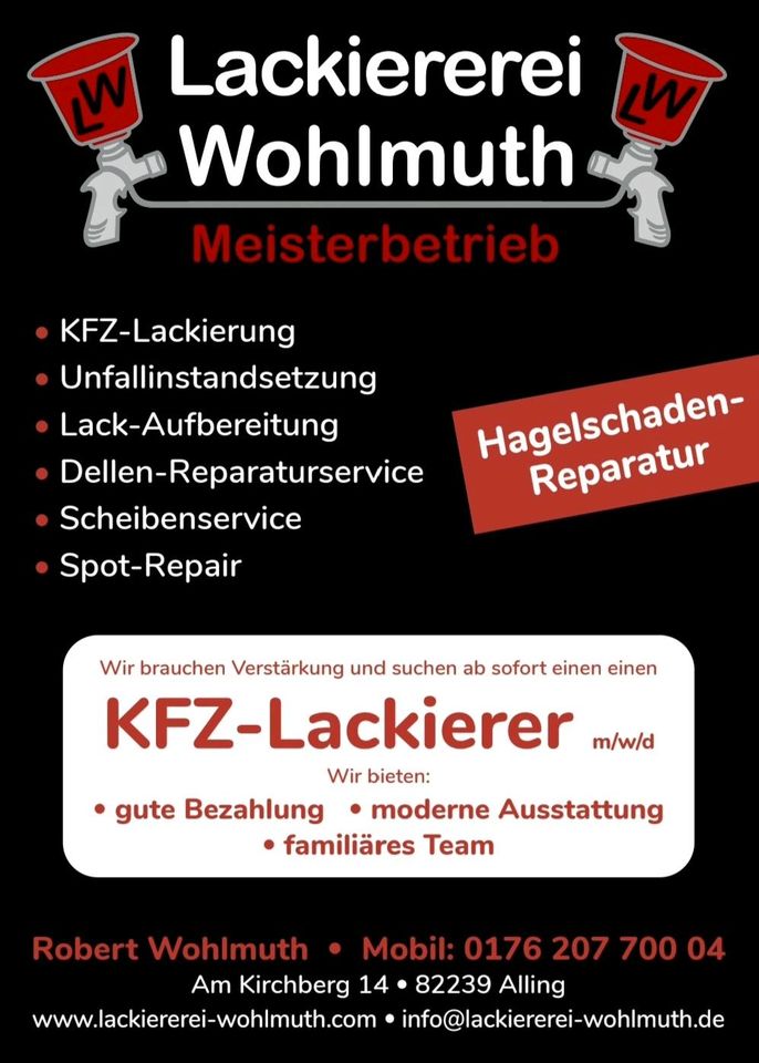 Kfz Lackierer/ Fahrzeuglackierer gesucht in 82239 in Maisach