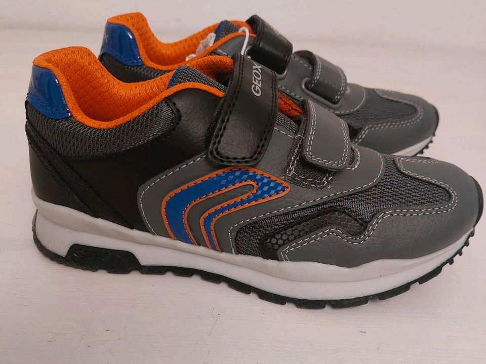 NEUE GEOX Turnschuhe 33 Grau schwarz orange in Germering